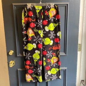 Grinch theme pajama pants L